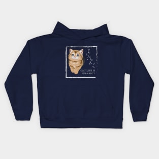 Cat life is purrfect Kids Hoodie